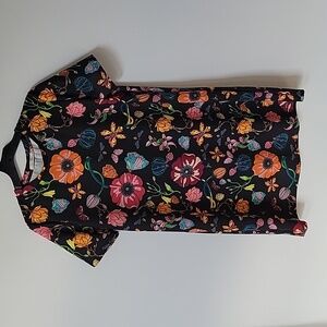 Zara Black Floral Dress, Medium